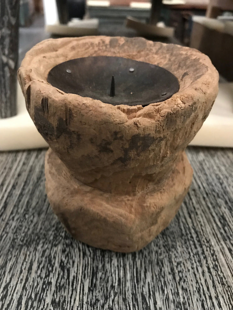 Wooden Dhuna Candle Holder