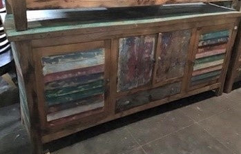 Buffed Colorful Cabinet (4 doors, 1 drawer)
