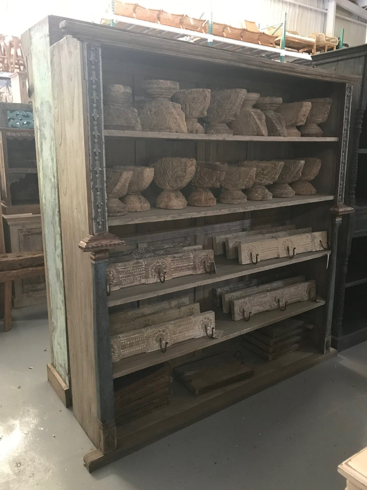 Large Wooden Bookcase with Five Shelves