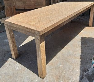 Light wash Teak Wood Table Extra Long