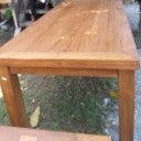 Amber wash Teak Wood Table