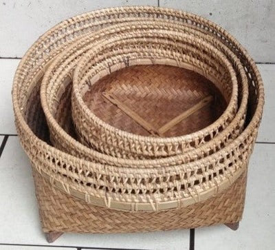 Large Bamboo Rattan Basket 