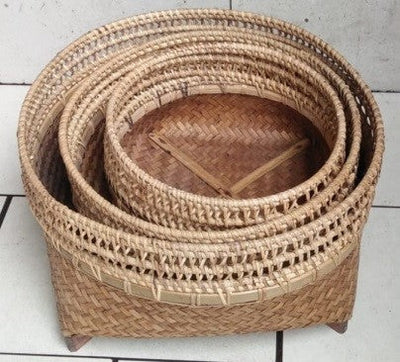 Medium Bamboo Rattan Basket 