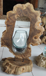 Bali Wood Glass Décor