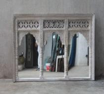 Three Arch Wood Mirror Frame