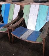 Blue/White/Green Adirondak Chair