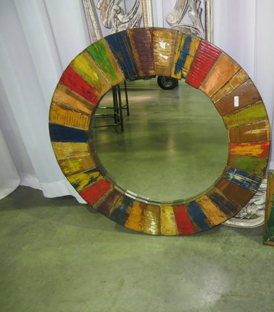 Colorful Circular Mirror