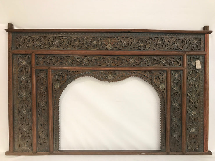 Large Headboard with Hand Carving