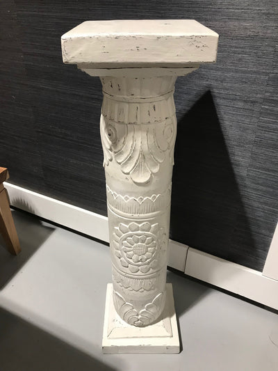 White Wooden Pedestal