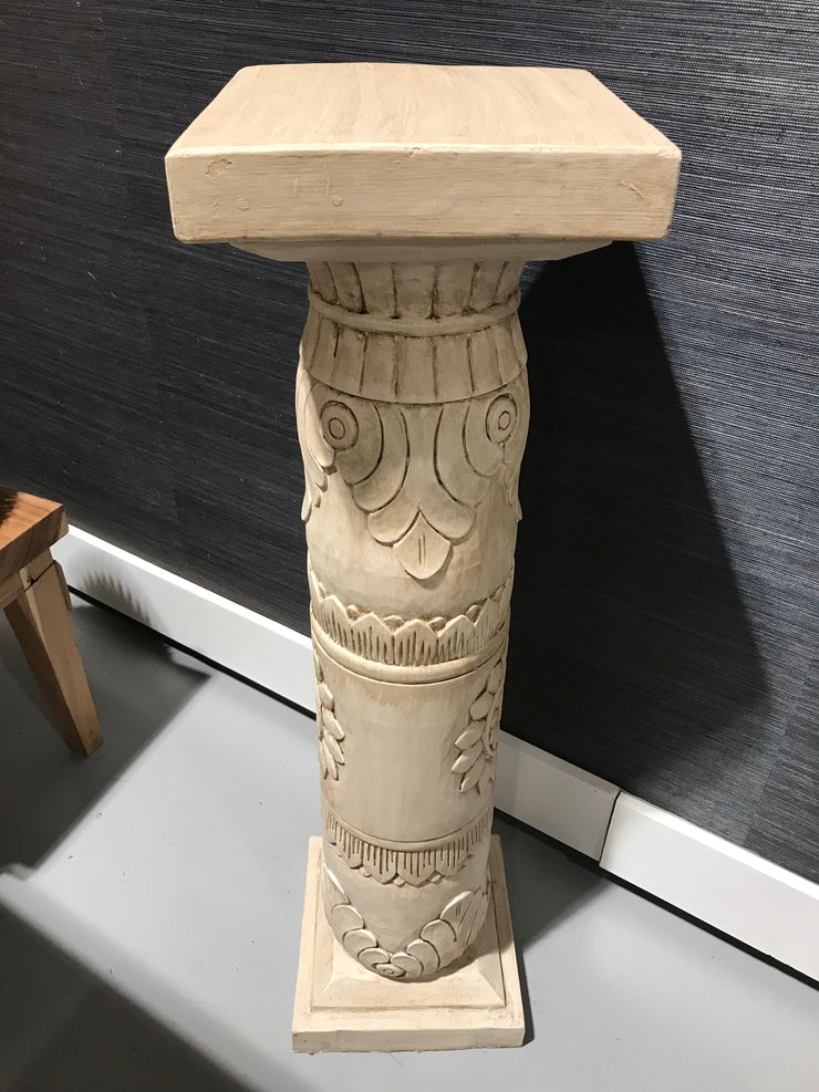 Tan Wooden Pedestal