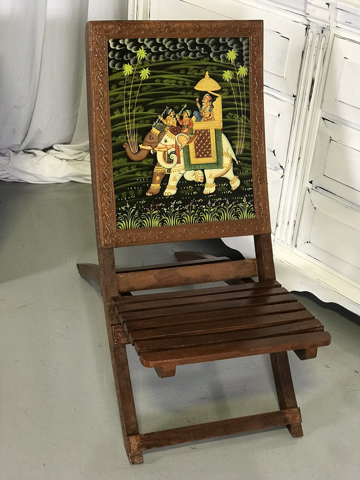 Colorful Painted Wooden Chair