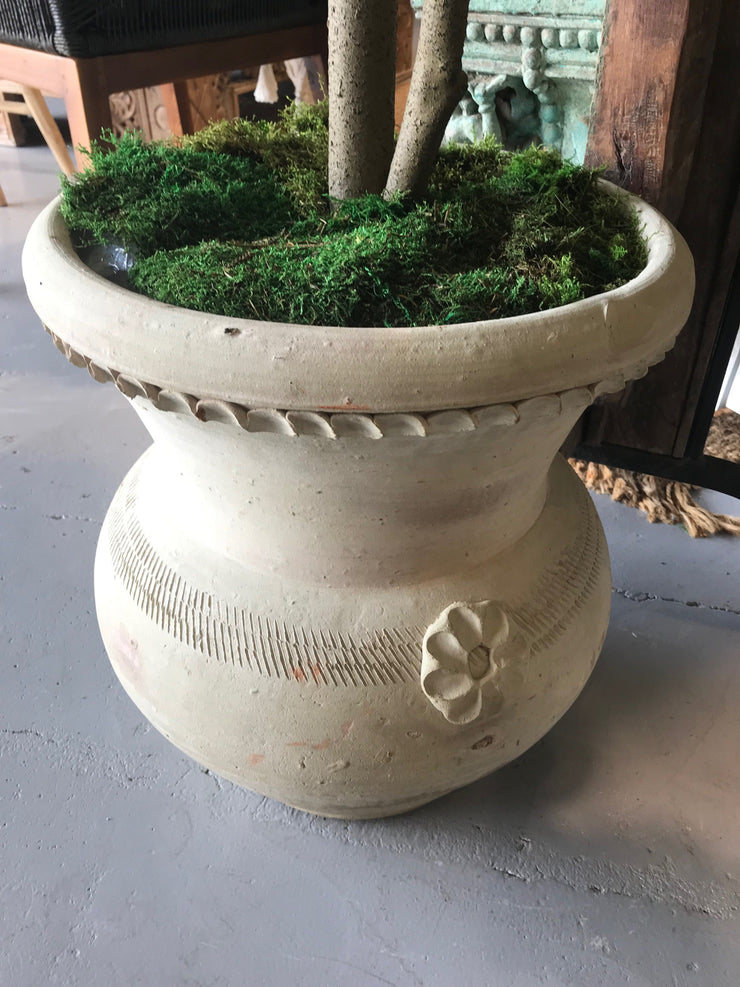 Clay Pot with Carving