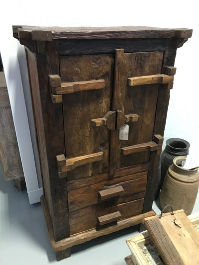 Wooden Cabinet with Two Drawers and Two Doors