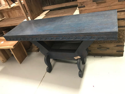 Blue Wooden Console Table