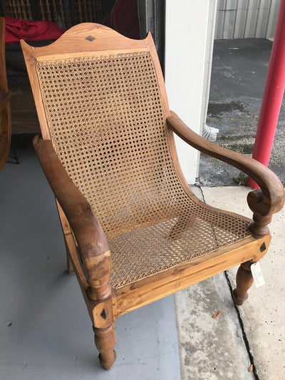 Wooden and Woven Chair