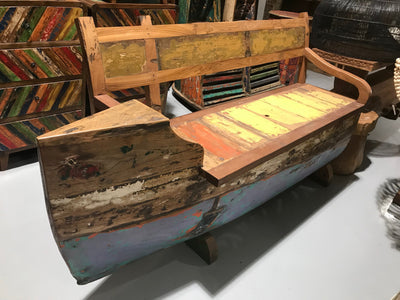 Teak Wooden Boat Bench