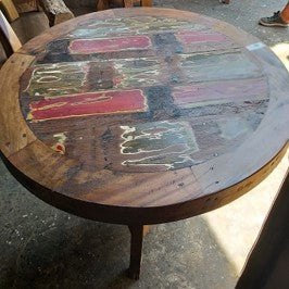 Recycled Boatwood Coffee Table Round