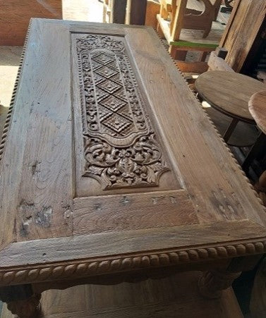 Carved Wood Coffee Table