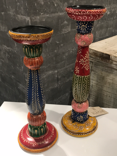 Hand Painted Candle Stick (2 pcs)