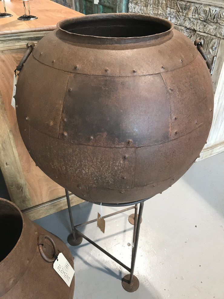 Iron Pot with Stand - Large