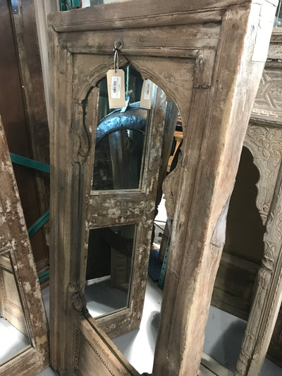 Vintage Wood Balcony Mirror Frame