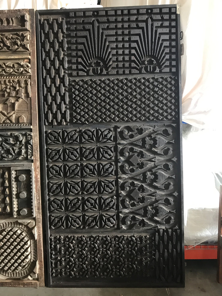 Dark Wood Block Art Panel
