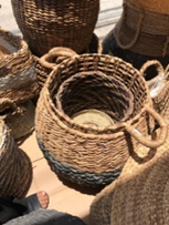 Natural Fiber Woven Basket - Small Size from Two Piece Set
