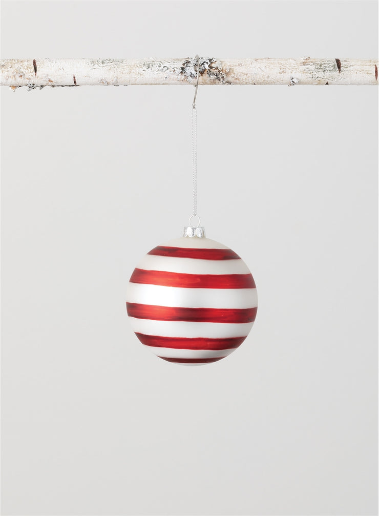Glass Stripe Ball Ornament