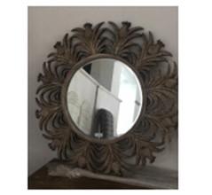 Mirror with Wooden Decorative Border